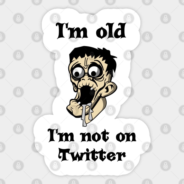 I don't do social media Sticker by BishBashBosh